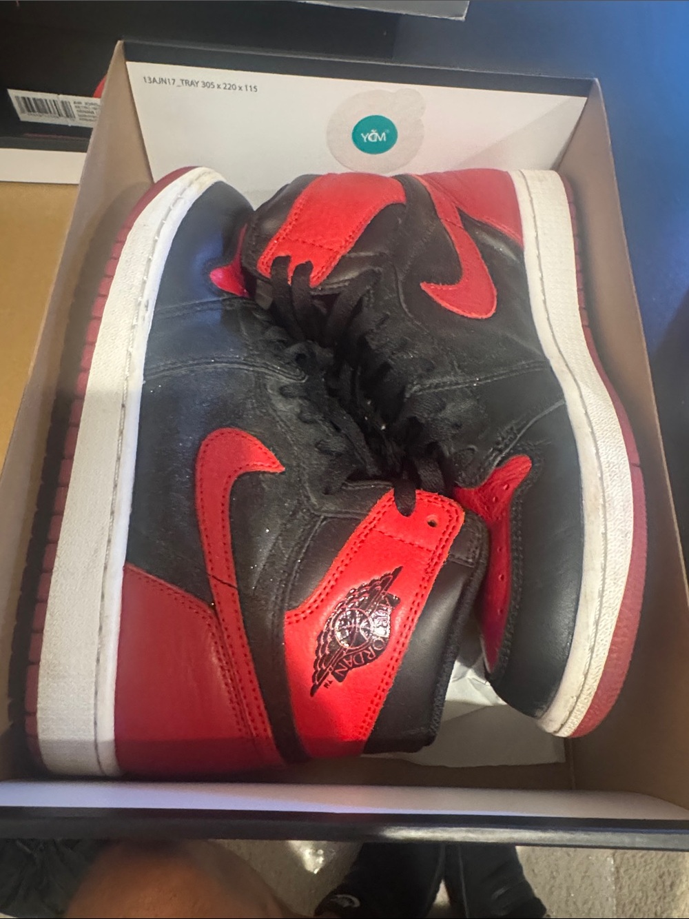 Nike Air Jordan 1 High — Black/Red Men’s Basketball Shoes